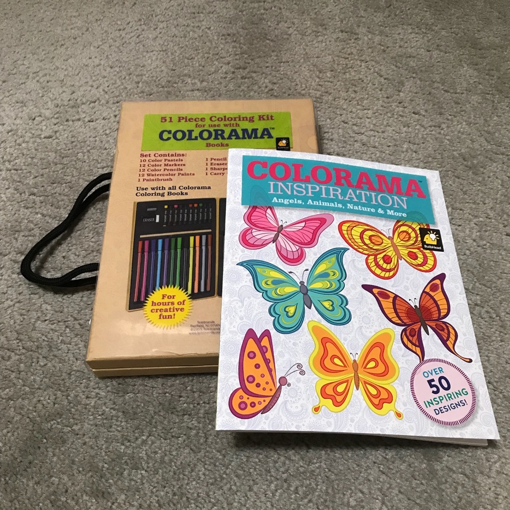 51 Piece Colorama Coloring Kit & Colorama Book.